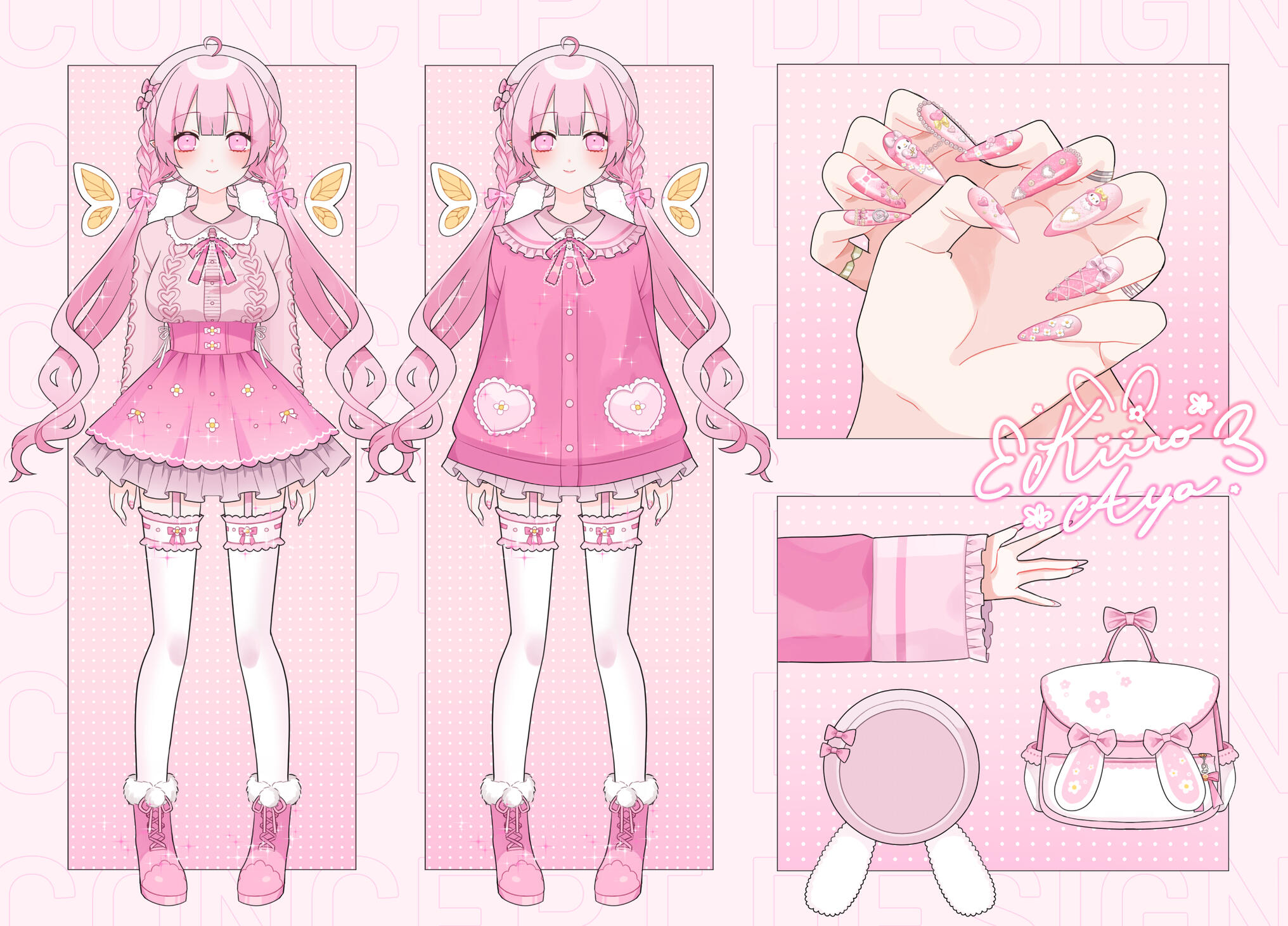 Alternate Outfit Reference Sheet by @necoichan